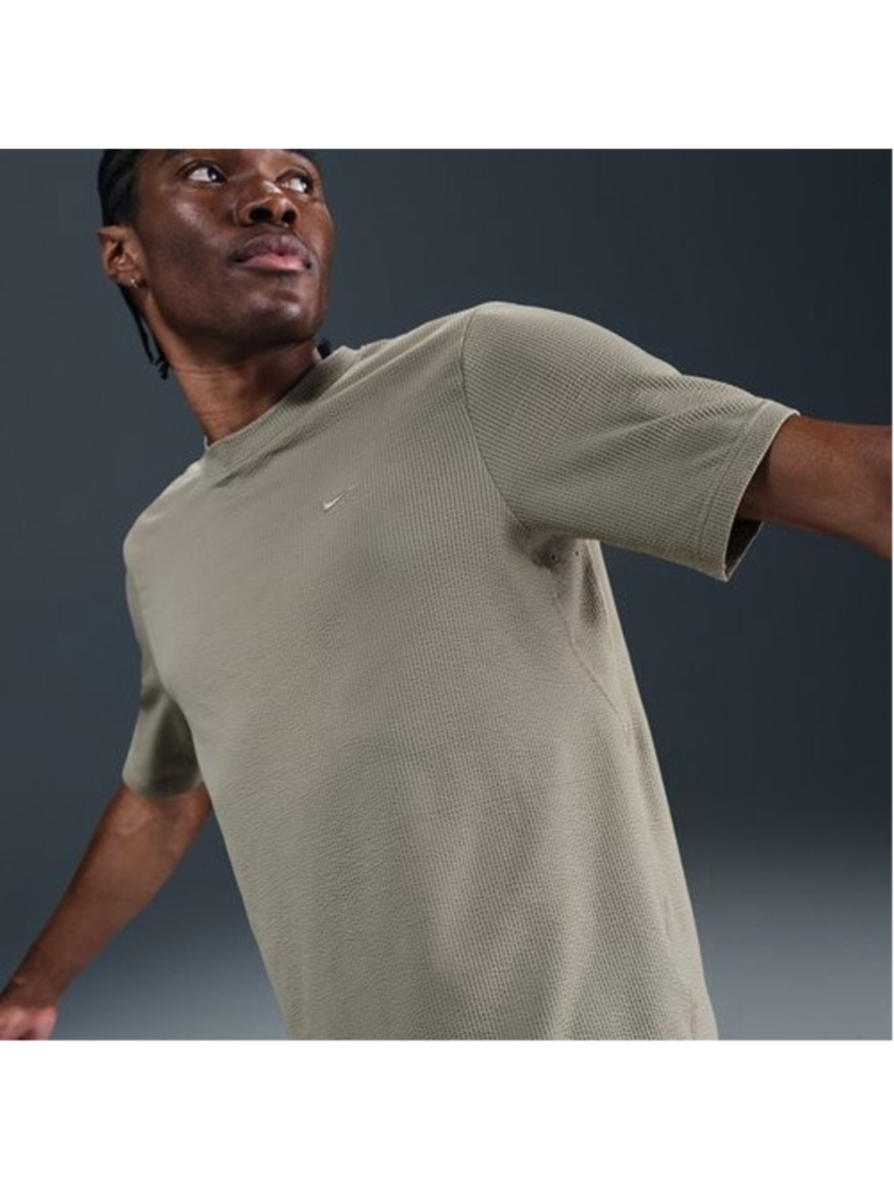 Nike Men's Primary Dri-FIT Seersucker Versatile Top Shirt Green HJ4043-320 Sz M